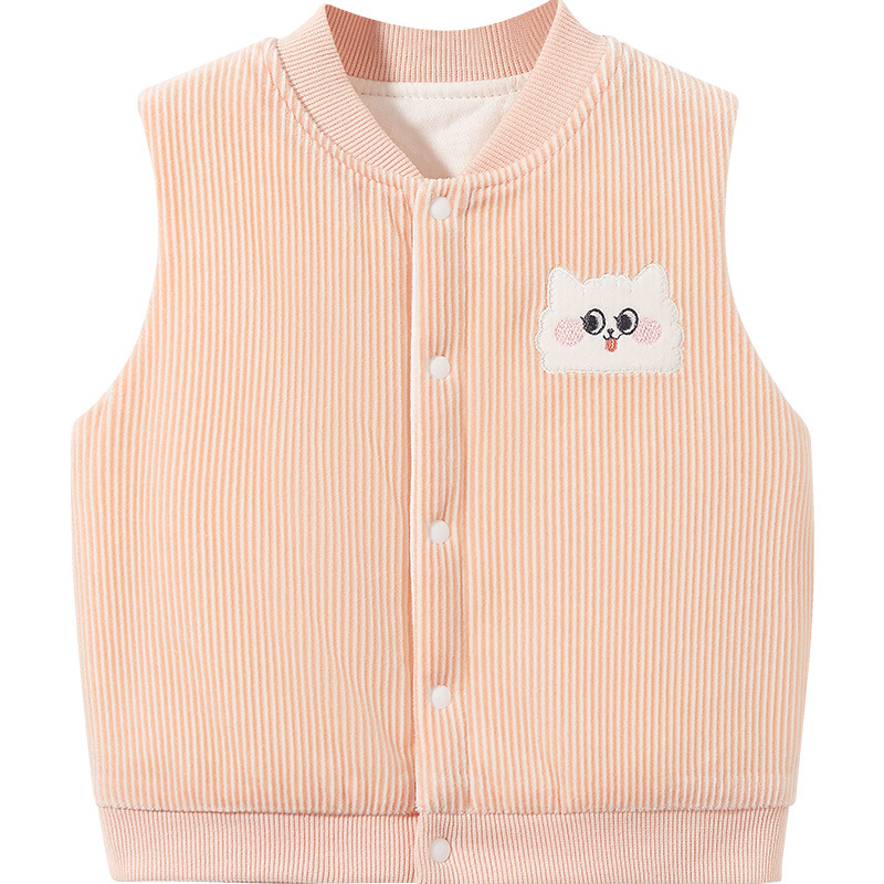 Bebé chaleco otoño e invierno bebé delgado acolchado espesado pequeño chaleco niños y niñas desgaste exterior chaleco cálido chaleco de los niños