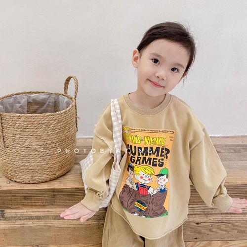 2024 new children's clothing spring clothing children's Korean spring cartoon sweatshirt girls spring and autumn bottoming shirt 21602