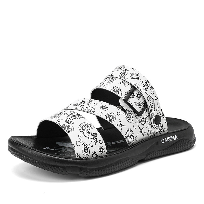 Verano nuevo estilo sandalias y pantuflas de dos desgaste moda coreana sandalias casuales para hombres ropa exterior talla grande todo fósforo tendencia para hombres