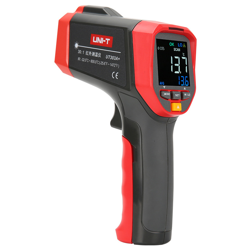 总代理批发优利德彩屏专业红外测温枪UT302A+/UT303A+便携式单激