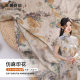in stock supply linen digital printing spring and summer fabric young new Chinese cheongsam women's dress fabric