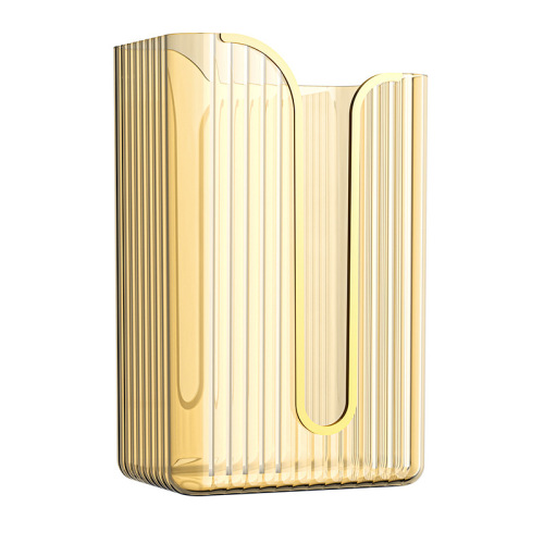 Transparent tissue box light luxury wall-mounted punch-free toilet roll paper box toilet paper box toilet shelf living room kitchen