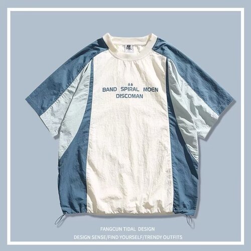 American Retro Mountain Series Outdoor Men's Short-Sleeve T-Shirt Men's Summer 2025 New Loose Trend Brand Half-Sleeve Shirt Top