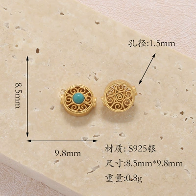 Zərgərlik ara hissələri Clover Round Butterfly Pendant - t6a3553