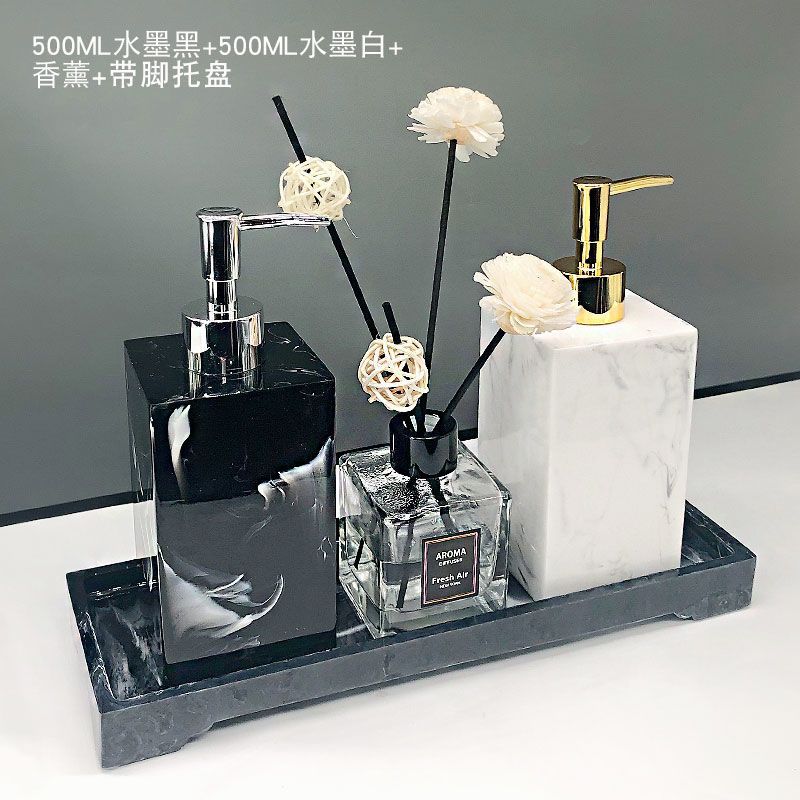 High-End Hotel Hand Sanitizer Bottle Dispensing Bottle Soap Dispenser Creative European Lotion Bottle Shampoo Shower Gel Press