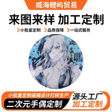 批发卡通吧唧圆形创意马口铁动漫明星周边二次元镭射覆膜徽章
