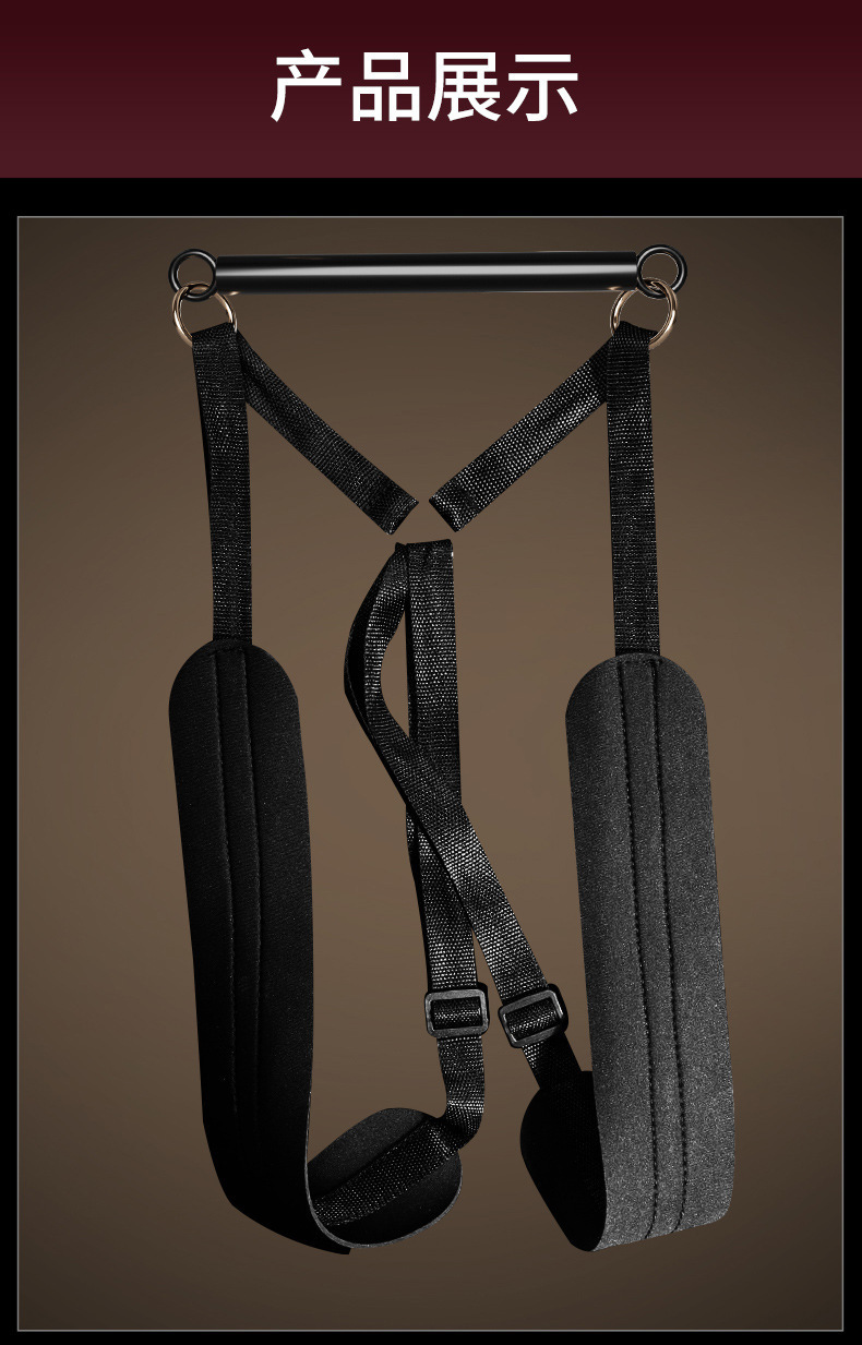 Nipple Clamps and Handcuffs Set in Black Nylon for Adult Couples — detail image 22