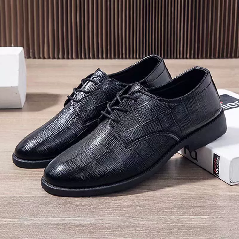 Специальная распродажа кожаной обуви мужская новая корейская бизнес-обувь мужская мода дикая повседневная кожаная обувь плоская обувь