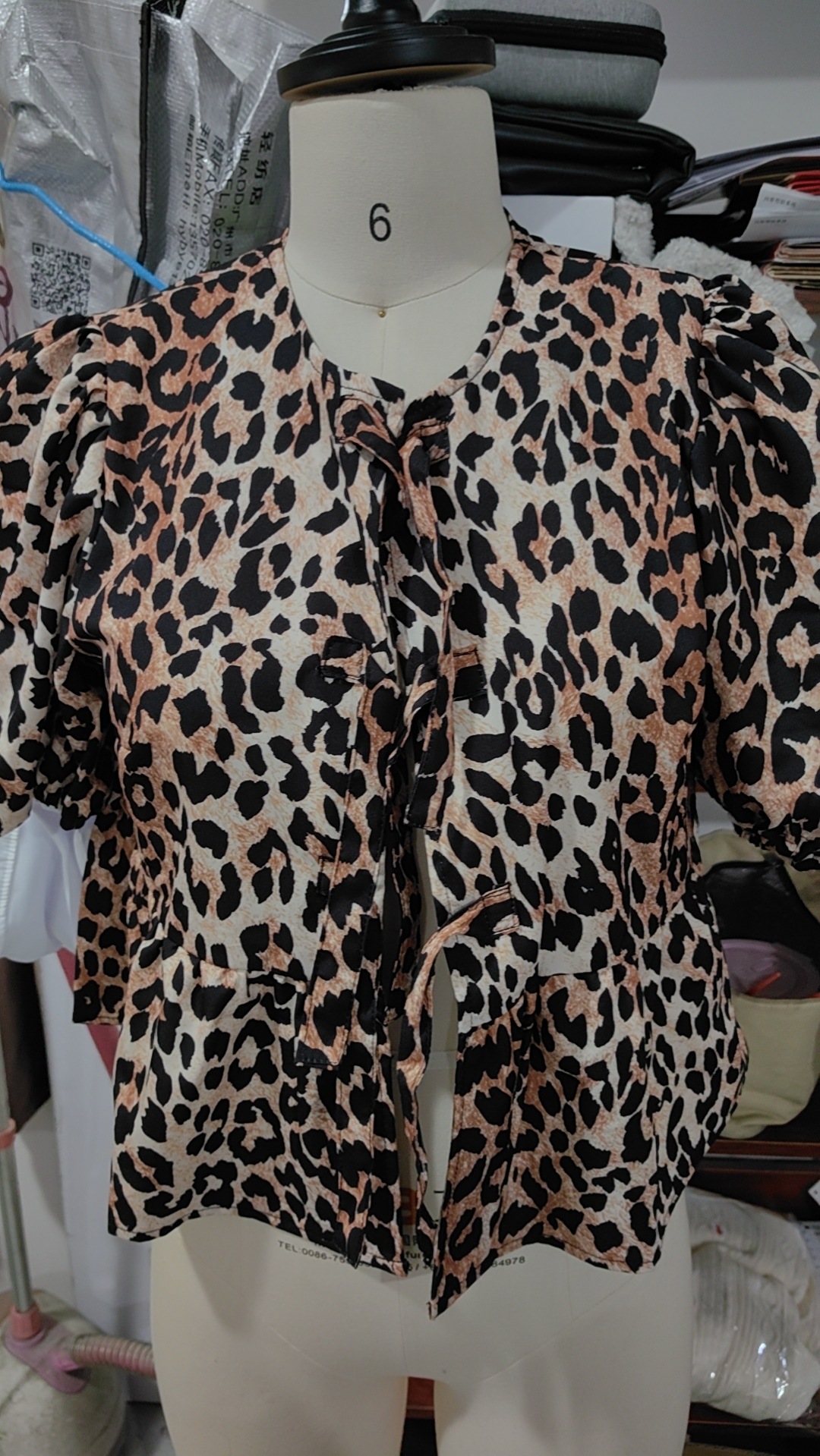 245g Weight Short Sleeve Sleeve Length Single Breasted Placket Type Regular Sleeve Sleeve Type Polyester Fabric Type Short Top Length Blouse Tops Type Daily Occasion Round Neck Neckline Loose Fit Type Leopard Pattern Summer Season Women's Gender Streetwear Style Wholesale Women's Streetwear Leopard Short Sleeve Blouses 14