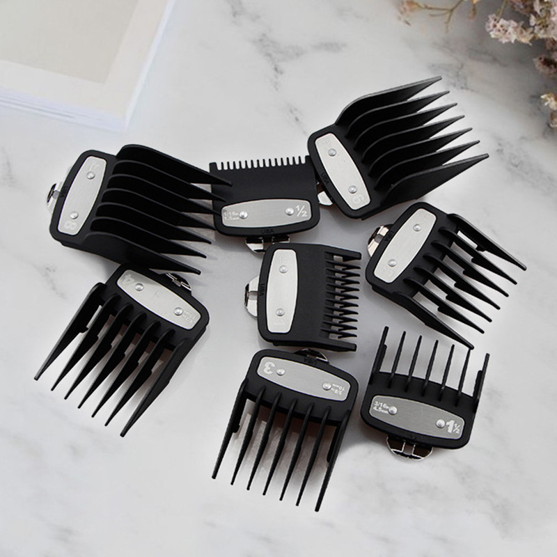 CestoMen peluquería pelo Clipper eléctrico límite peine traje pelo Clipper push Edge peine pinza posicionamiento peine 8-piece Set