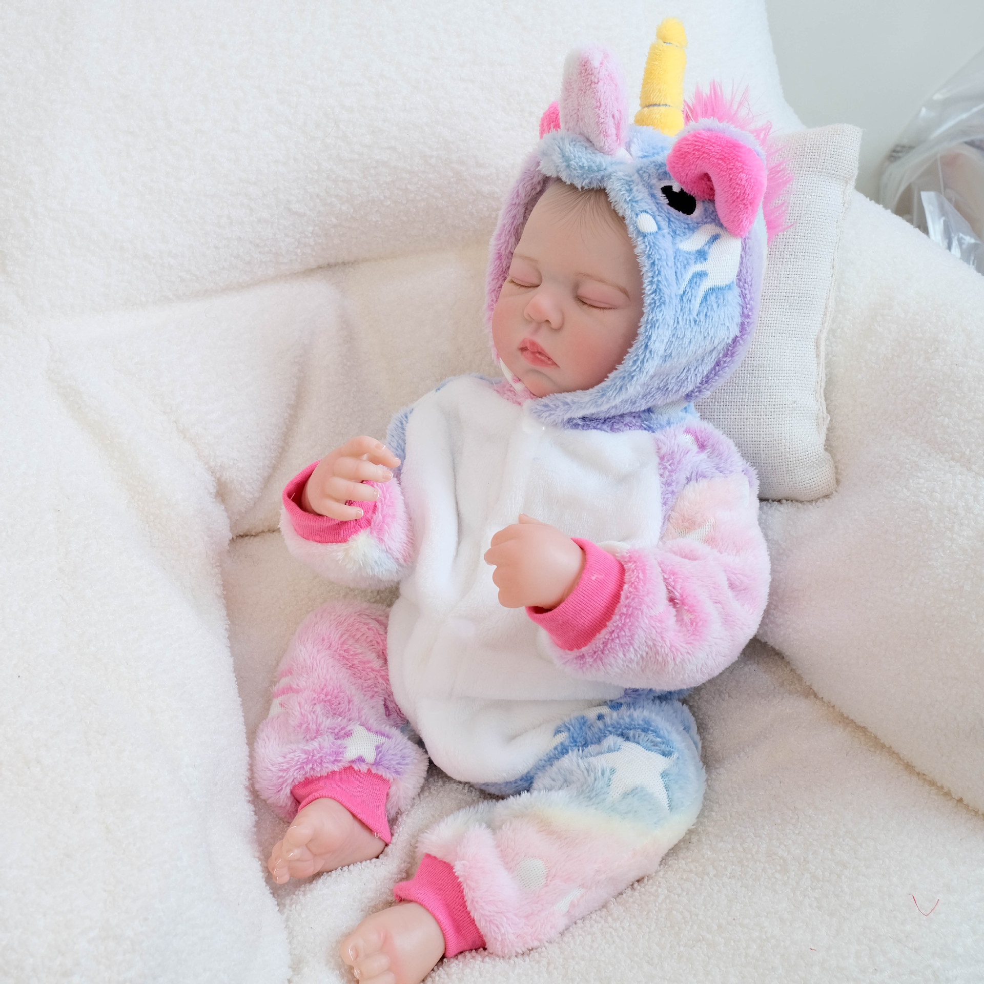 NPK19inch unicornio charlotte simulación bebé renacimiento muñeca suministro de comercio electrónico transfronterizo