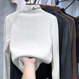 俏妮卡儿童德绒打底衫秋冬纯色女童半高领中大童韩版上衣多色可选