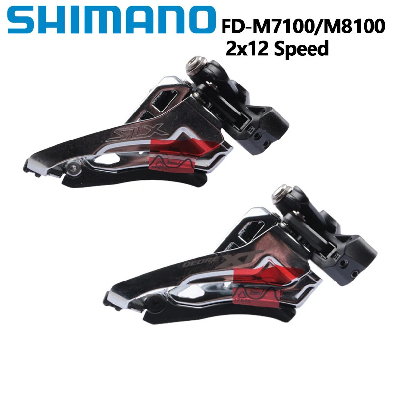 Shimano Xt Slx M8100 Front Derailleur M7100 Front Derailleur Mountain Bike 2×12 Speed Transmission Front Derailleur