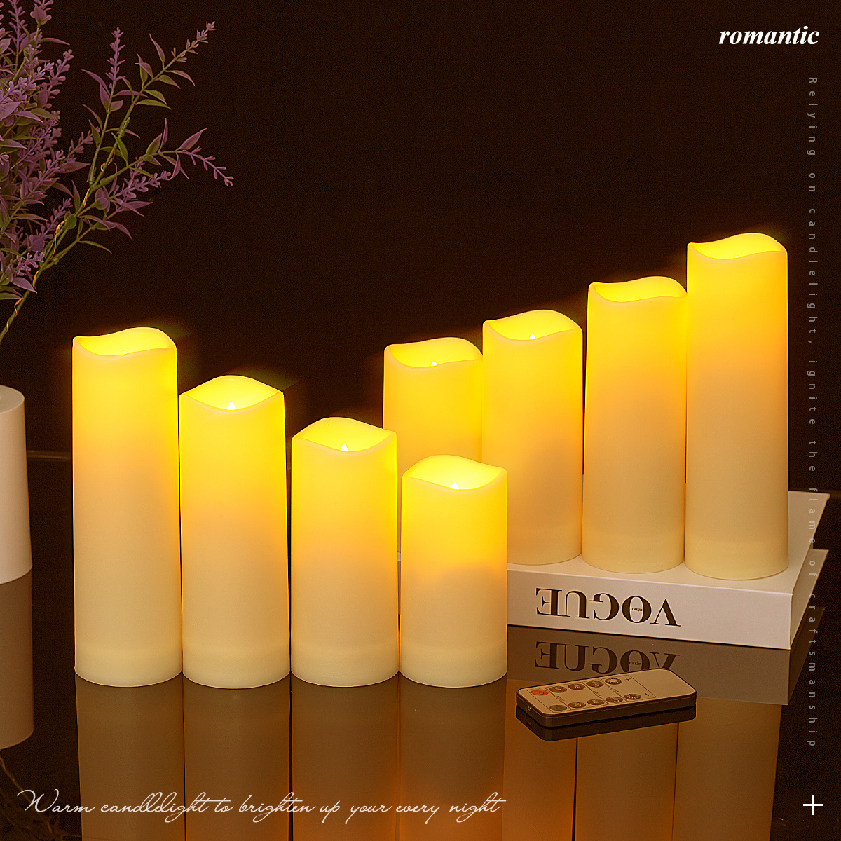 Amazon venta caliente LED simulación vela electrónica camping al aire libre lámpara de vela impermeable decoración de escritorio luz de atmósfera