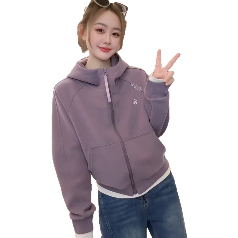 连帽卫衣外套女2025秋季新款休闲时尚高级感显瘦小个子开衫上衣女|undefined