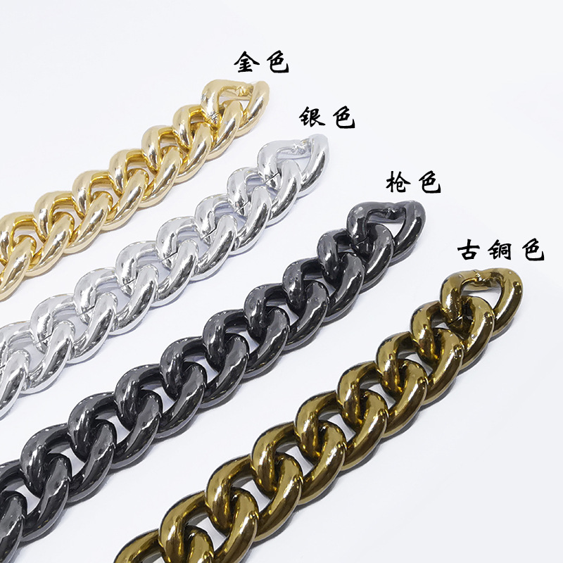 铝链类  加工定制多款式铝链装饰细链子小链条包包斜跨潮流链条详情11