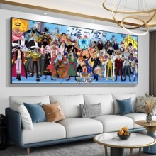 卧室装饰画挂画航海王背景墙路艾斯沙发壁画飞索隆海贼王动漫书房