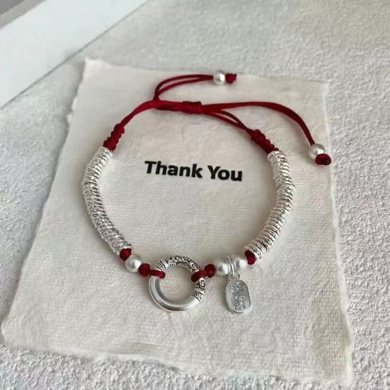 Lucky and Safe Bracelet for Women Ins Trendyy Retro Fashion Good Luck Bracelet Bestie Gift Student Party Bracelet