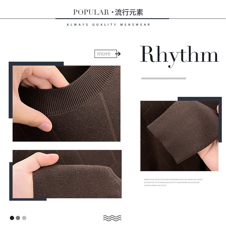 Tipo delgado de lujo ligero de marca letras de cuello redondo hookah de punto de manga larga suéter de punto de invierno ocio chaqueta suéter