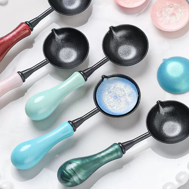 B款塑料火漆不粘勺 火漆勺子 火漆印章加热火漆蜡工具 防粘易清理