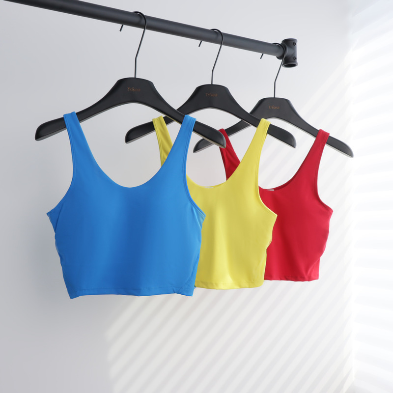 [in Stock] Ld Seamless Yoga High-Intensity Quick-Dry Sports Top for Running, Fitness, and Yoga U-Back Vest