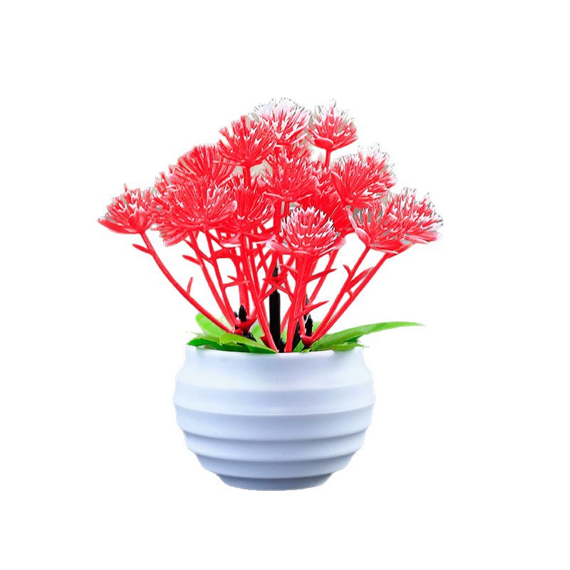 Plastic artificial plant, decorations for office, small pot, (Cross-border trading)