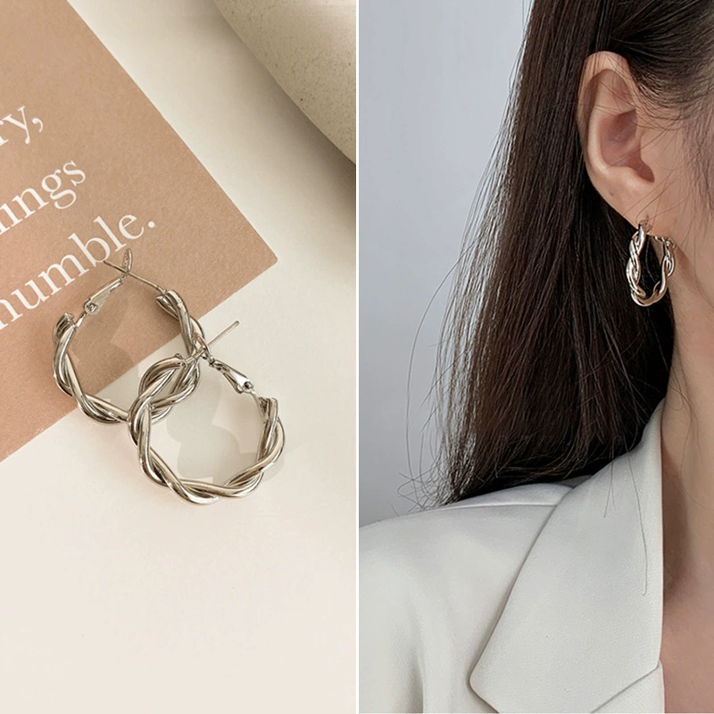 Earrings Silver 925 — Demi-season European Style, Simple Elegant Bright Design, Gold & Silver Options