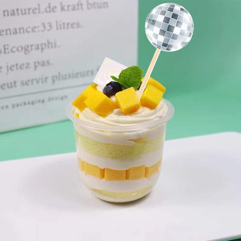 Amazon desechable palo de frutas palo pastel tarjeta disco carnaval fiesta postre Decoración