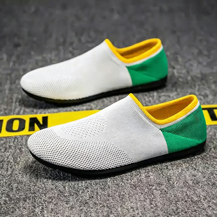 2026 nuevos zapatos casuales de un solo pie para hombres jóvenes cómodos calcetines ligeros de suela suave zapatos deportivos transpirables para interiores image 9