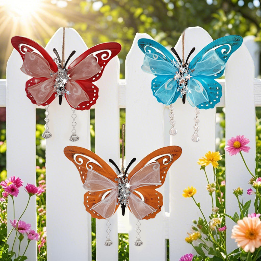Listado de patio Decoración del hogar Decoración de la casa Jardín Hogar Fiesta Metal Mariposa Hierro Decoración de arte
