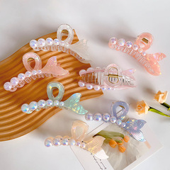 真珠の魚の尾のヘアピンの女性の韓国版の髪飾りの甘いクリップの髪の気質のヘアピンのアクリルの髪飾り