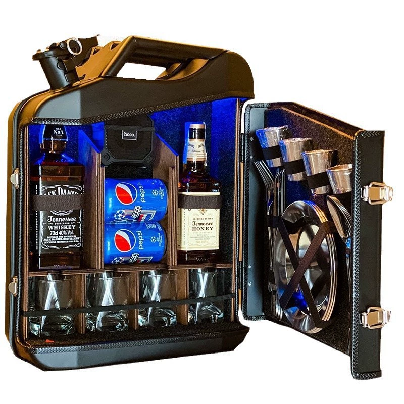 Набор мини-бара в канистре Jerry Can для подарка на Рождество, набор канистра-бар A18
