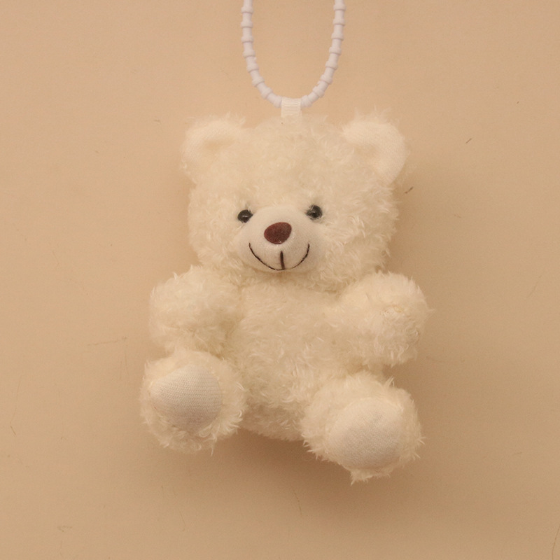 Nuevo vestido de oso rizado de dibujos animados oso de peluche muñeca llavero bolso colgante accesorios creativos muñeca muñeca