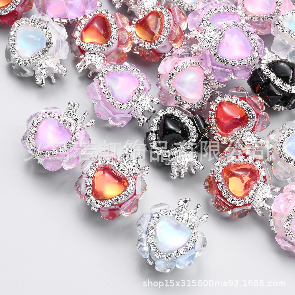 Acrylic beads with zircon