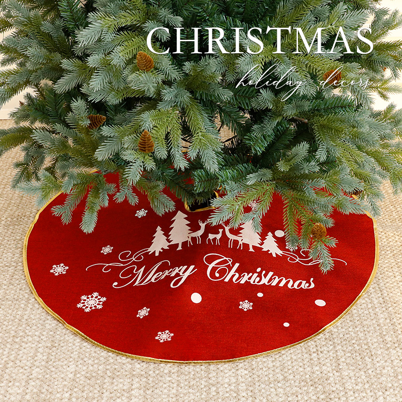 Nuevos adornos transfronterizos de gran falda de árbol de Navidad delantal de base de decoración de Navidad manta al por mayor