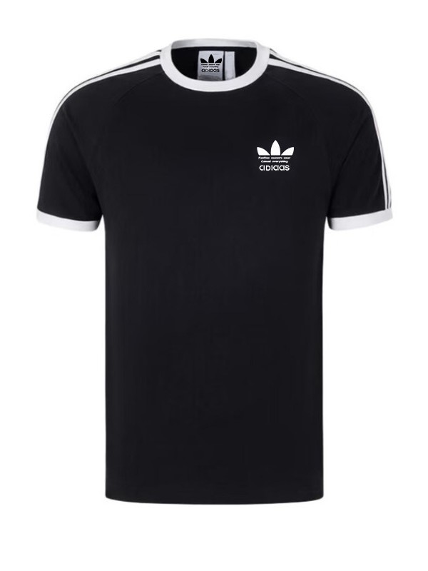 三叶草基础款经典款刺绣标男女同款运动休闲宽松纯棉短袖T恤上衣