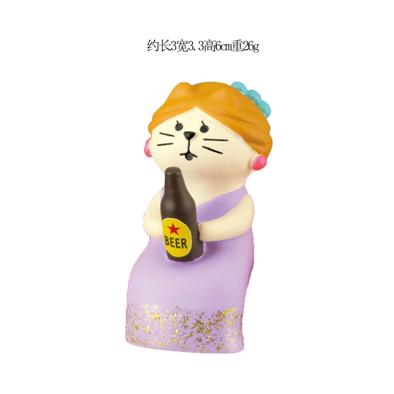 樹脂装飾品ミニチュアバー装飾バーテンダーピアノ猫 ZAKKA トレンディなブラインドボックス DIY 工芸品小さな装飾品|undefined