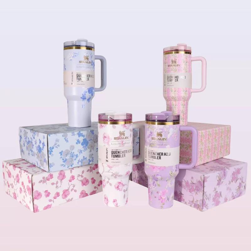 Stanley Insulated Cup with Bow Tie, Stanley 40oz Ice Cup, Car Cup, Large Capacity, Women's Straw Cup Stanley Insulated Cup with Bow Tie, Stanley 40oz Ice Cup, Car Cup, Large Capacity, Women's Straw Cup