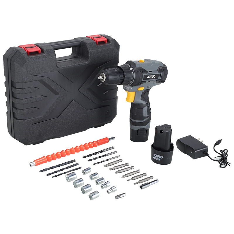 taladro de linterna transfronteriza taladro de impacto pequeño taladro de pistola doméstico herramienta eléctrica de litio destornillador eléctrico recargable multifuncional