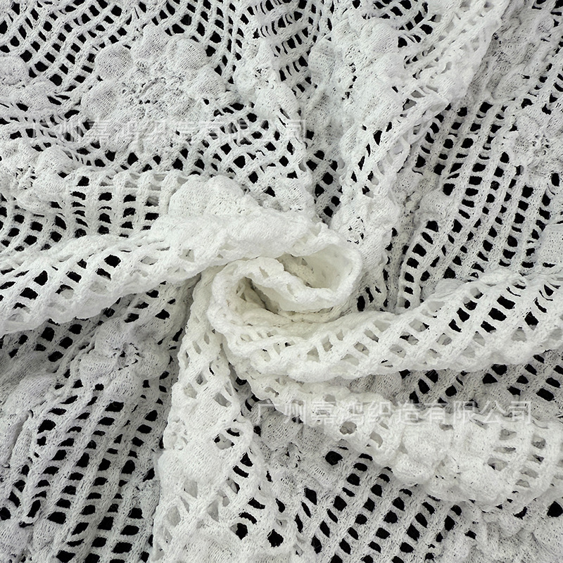 Tejido de amoníaco brocado de algodón espumoso encaje de tela coreana ropa de mujer chaqueta de encaje de tela hecha ropa en stock