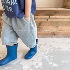 2024 children's clothing summer children's Korean summer denim 5-point pants medium pants girls shorts boys children's pants 122265