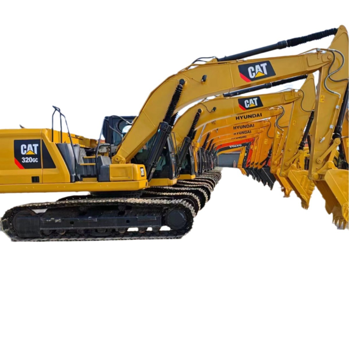 Exportación de excavadoras de segunda mano 90 por ciento nuevas excavadoras Carter 320GC, 330GC, Komatsu, Hitachi, Volvo