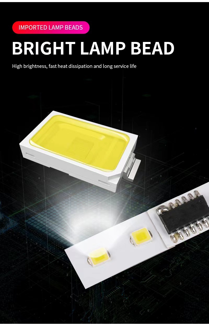 Cross-border explosions 12v car door running water scanning led light bar magic red white light anti-collision warning light flash