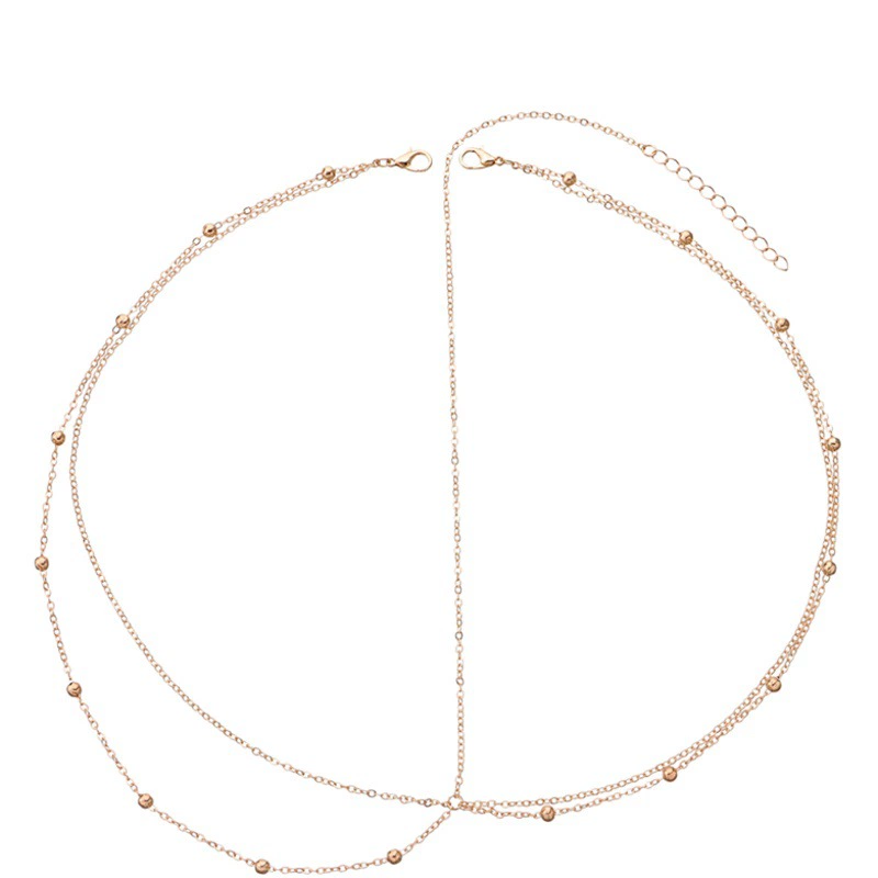 Европейская и американская внешняя торговля Модные женские богемные золотые головные уборы производители прямые поставки медные бусины цепочка для волос Веревка головная цепь