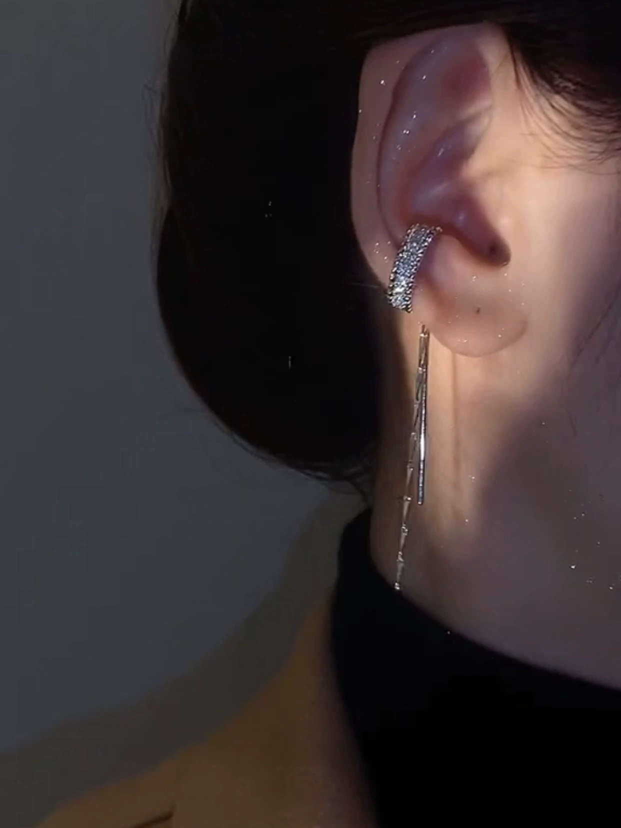 Сережки, универсальные клипсы для ушей, сенсор человека, французский стиль, интернет-звезда