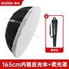 Ub-165s black silver reflective umbrella + diffuser