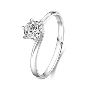 Design Sense 18K Gold Wedding Ring 1 Carat Cultivated Diamond Au750 Ring Empty Support Genuine Twisted Arm K Gold Ring for Women