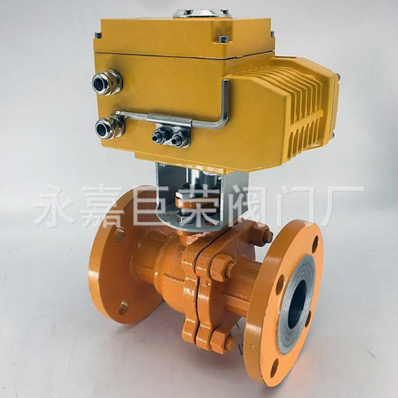 浙江南高阀门销售 Q941F-16C DN100 法兰式电动塑料球阀电动