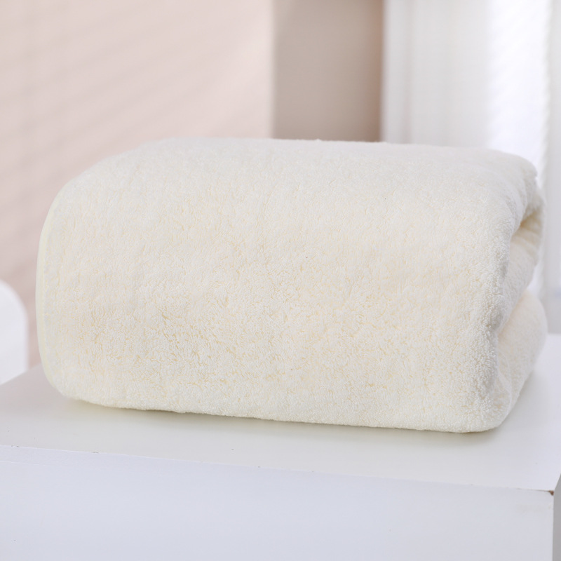 Plain off-white bath towel