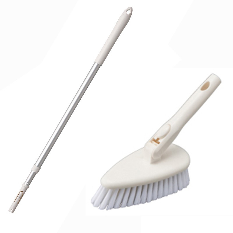 브러쉬와 함께 흰색 타일 대담한 두 팟